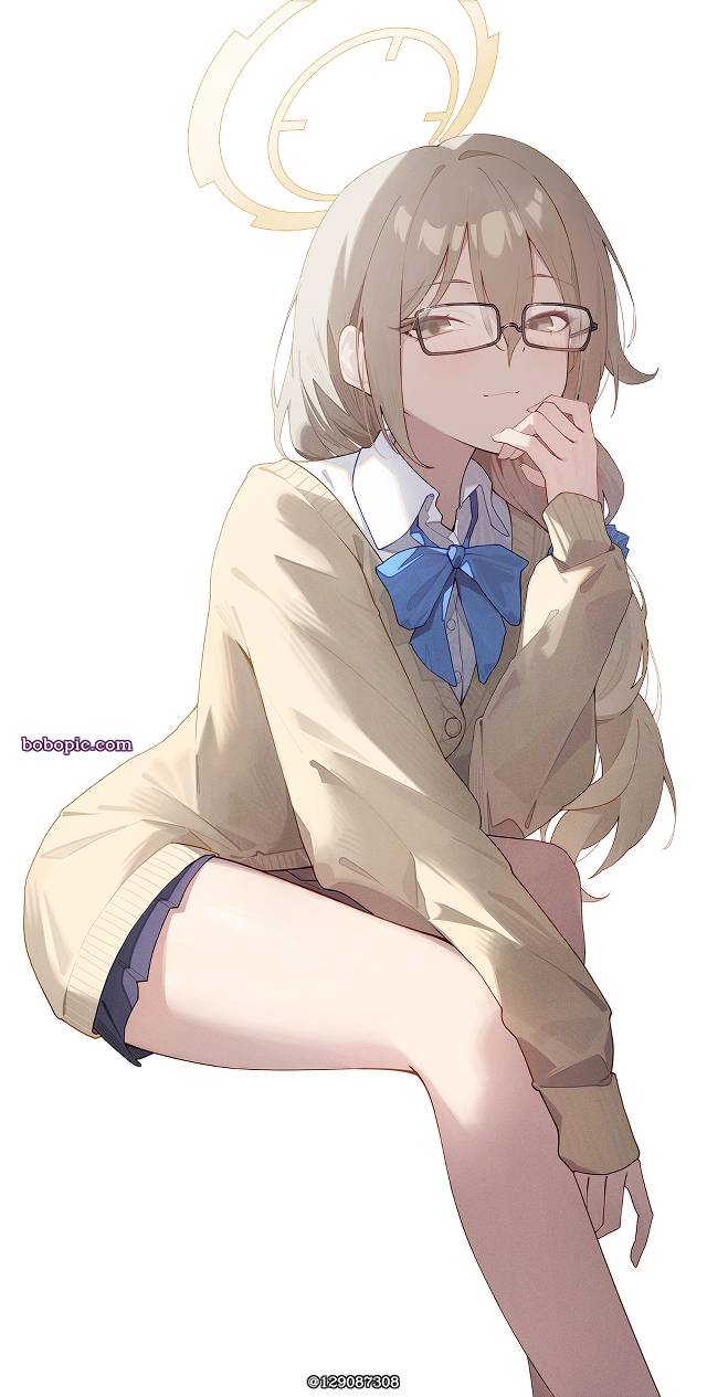 uniform, thigh, 眼镜, 碧蓝档案