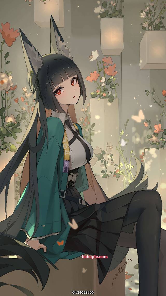 Miyabi Hoshimi, 女孩子, Miyabi Hoshimi, 黑丝袜, Zenless Zone Zero, young girl, 100 Day Challenge, 绝区零1000收藏, fox ears