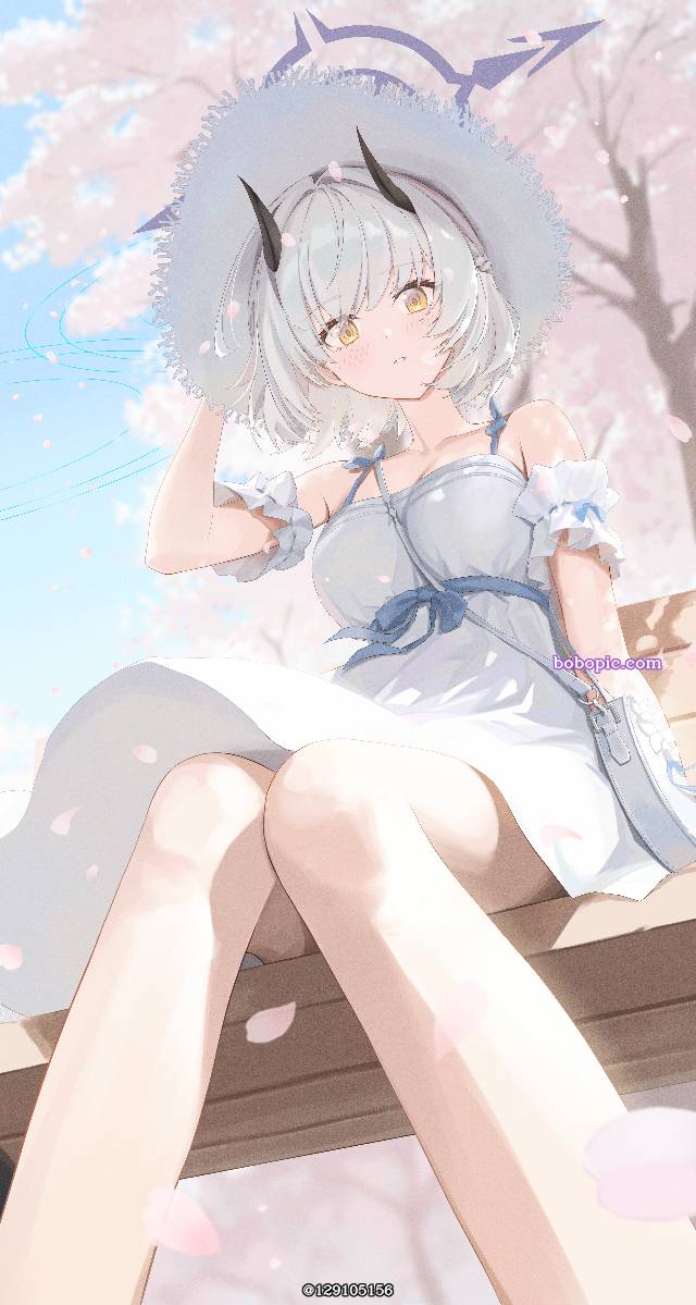 氷室濑名, 碧蓝档案, 女孩子, 白色连衣裙
