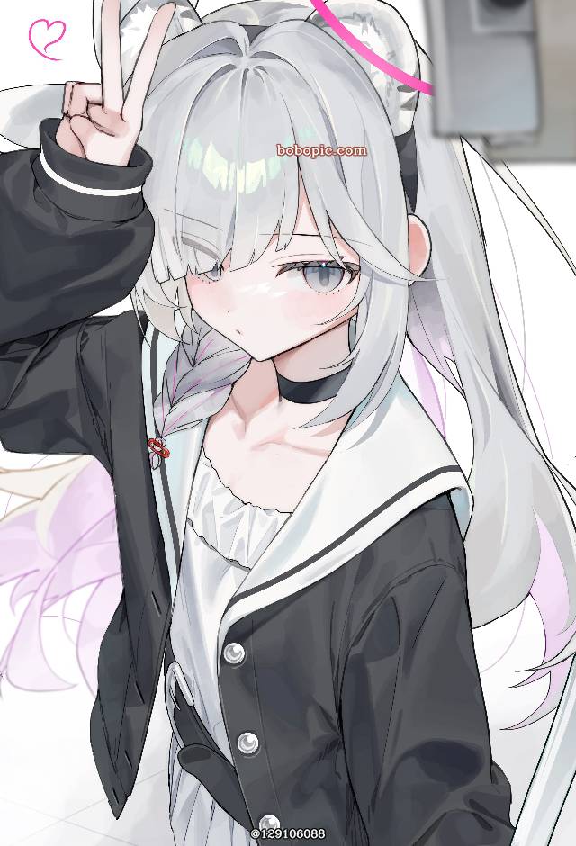 Plana (Blue Archive), 碧蓝档案, Plana, Alona (Blue Archive), 女孩子, peace sign