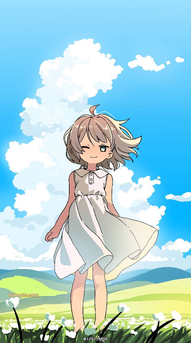 女孩子, 萝莉, 云, background