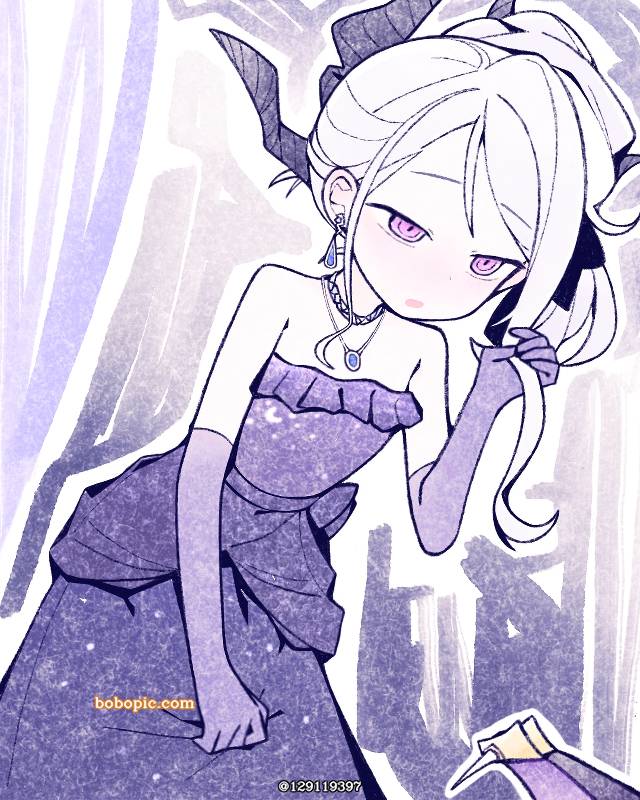 一张派对礼服,蔚蓝档案,空崎日奈,礼服绘画图片