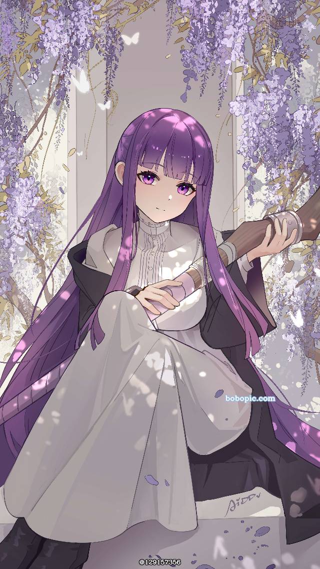 葬送的芙莉莲, 女孩子, young girl, purple hair, 插画, 100 Day Challenge