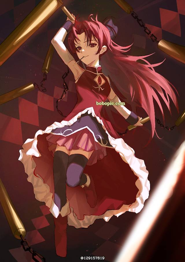 一张魔法少女小圆,佐仓杏子绘画图片