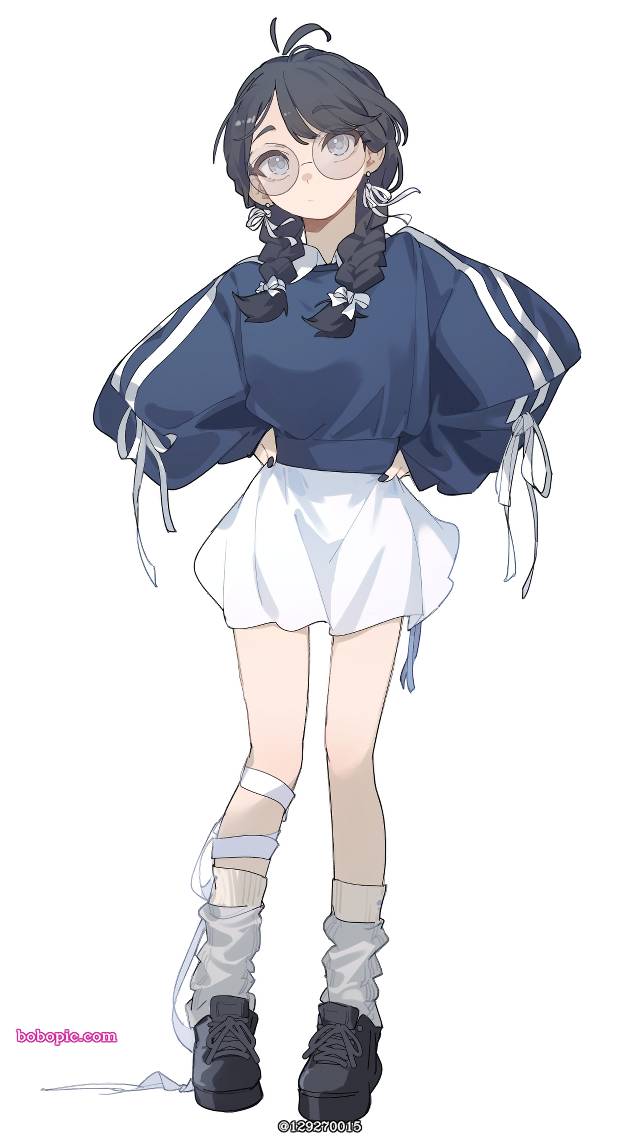 一张辫子,小女孩绘画图片