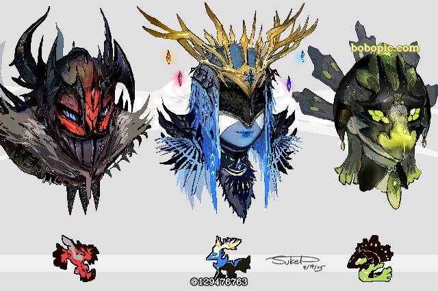 Yveltal, 哲尔尼亚斯, 基格尔德, 精灵宝可梦, 口袋妖怪