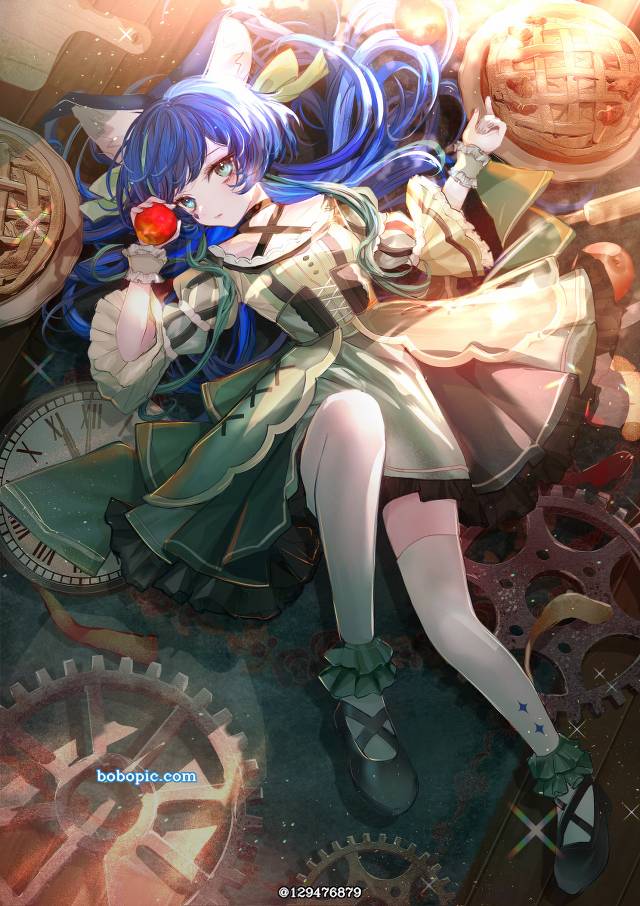 苹果, 女孩子, 商业绘图, apple pie, Virtual Youtuber 100+ bookmarks