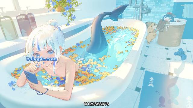 Hololive, Hololive 英语, 噶呜·古拉, 洗澡, Virtual Youtuber 100+ bookmarks