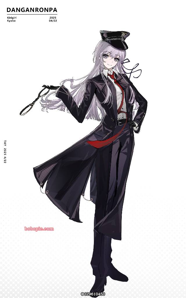 一张枪弹辩驳,雾切响子,小女孩,白发,高冷绘画图片