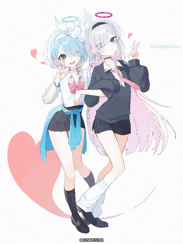 Plana (Blue Archive), Alona (Blue Archive), 阿洛娜×普拉娜, 碧蓝档案, 辣妹, yuri