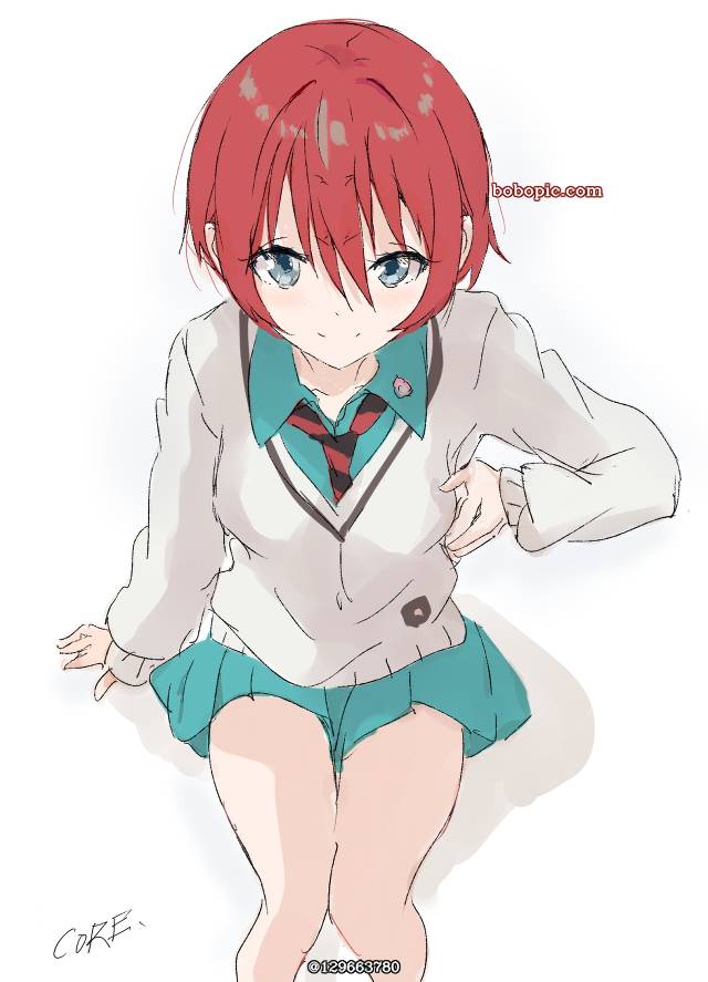 天手·让叶, 玛秋, 高达, 女孩子, 女高中生, micro mini-skirt