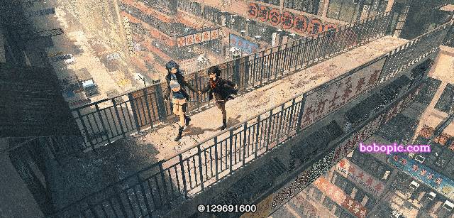 original works, 女孩子, young girl, 风景, scenery, illustration, yuri, 黑丝袜, 水手服