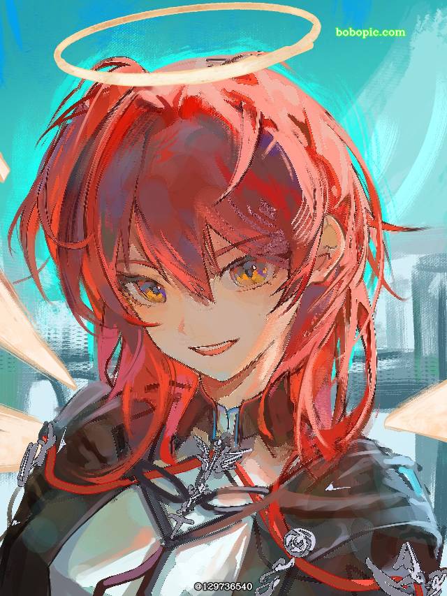 一张明日方舟,艾可西雅,少女,小女孩,exusiai绘画图片