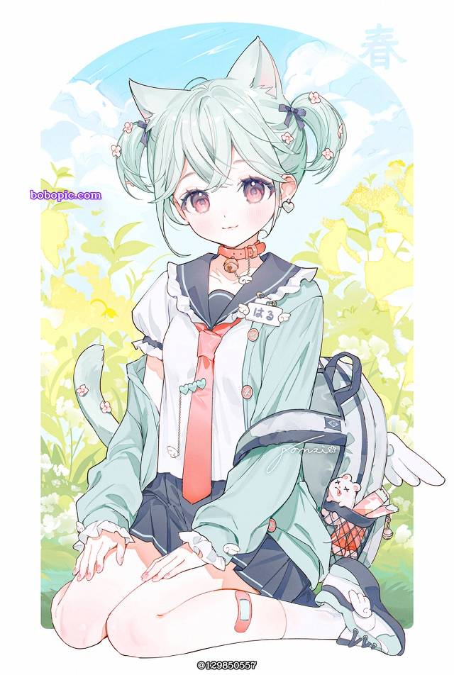 原创, 女孩子, 原创, 水手服, 项圈