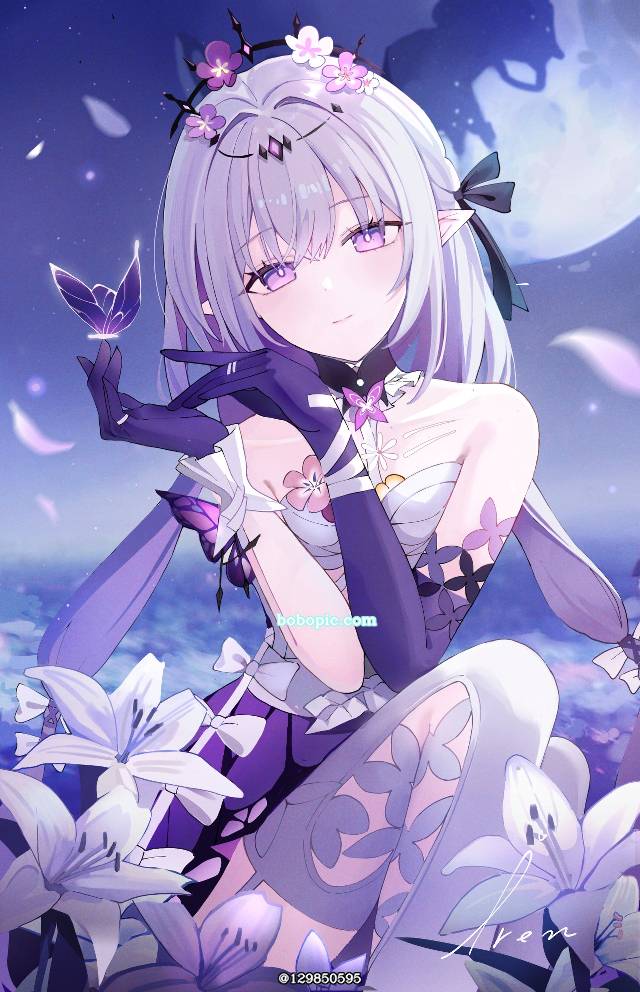 遐蝶, 崩坏：星穹铁道, Honkai: Star Rail, beautiful girl, 女孩子, 崩坏：星穹铁道1000收藏, purple eyes