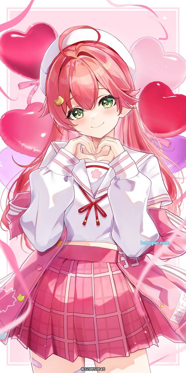 Hololive, young girl, beautiful girl, 女孩子, 樱巫女, 水手服, 萝莉