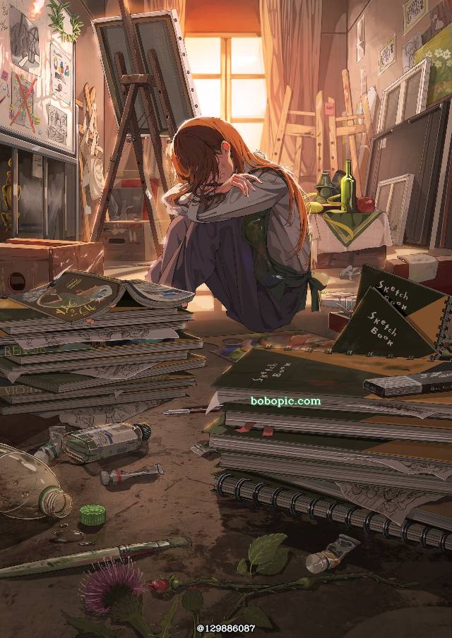 原创, 画中画, 女孩子, background