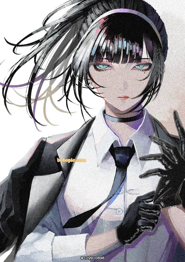 原创, 女孩子, 黑发, girl in suit, 西装, shirt, 手套