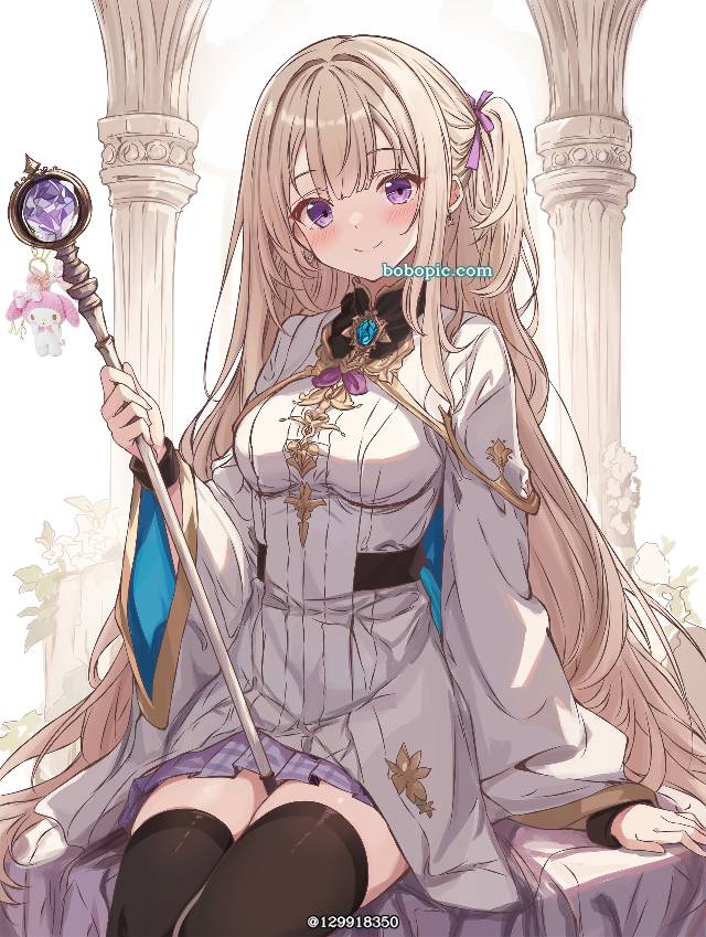 female saint, 魅惑的大腿, 黑裤袜, 过膝袜