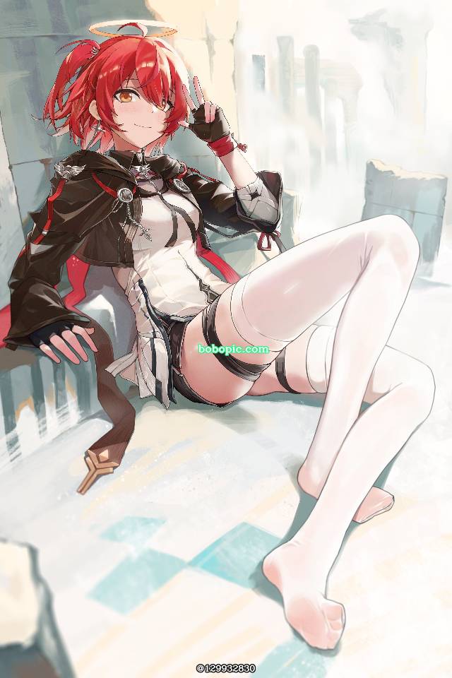 Arknights, red hair, Powers, 能天使（明日方舟）