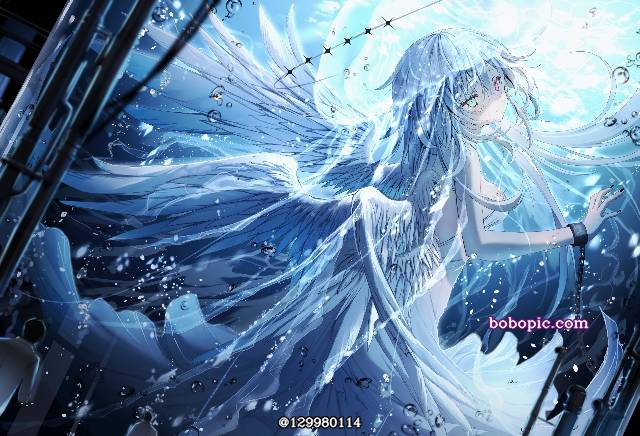 原创, 女孩子, 异色瞳, angel