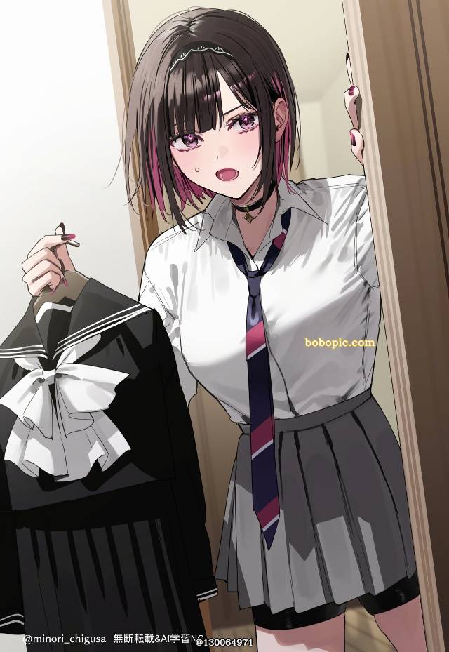 原创, 女孩子, 水手服, Ren Shirayuki, 紧身裤, Shino and Ren