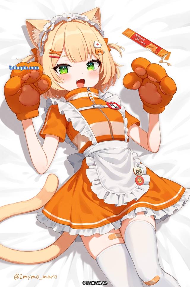 女孩子, 虚拟主播, 原创, 萝莉, 运动服女仆, cat ears, paw pads