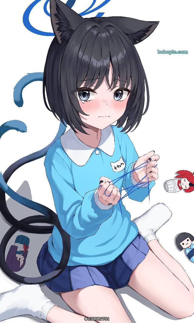 碧蓝档案, Kiryuu Kikyou, cat ears, black hair
