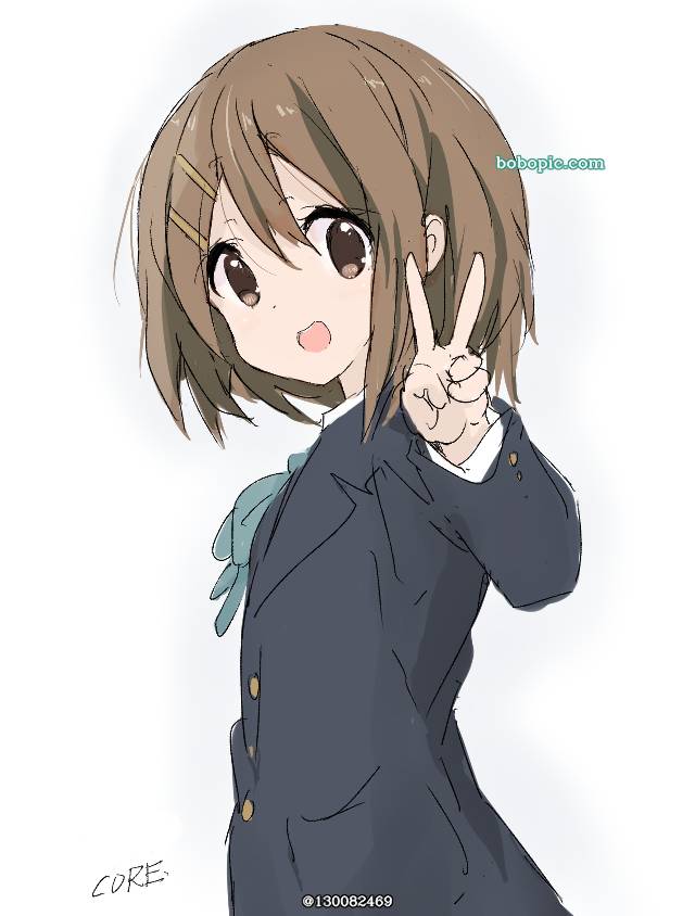 轻音少女, 平泽唯, uniform, young girl, 女孩子