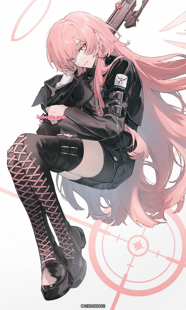 Arknights, 明日方舟, 粉色头发, 女孩子, Lemuen, 系带过膝长靴