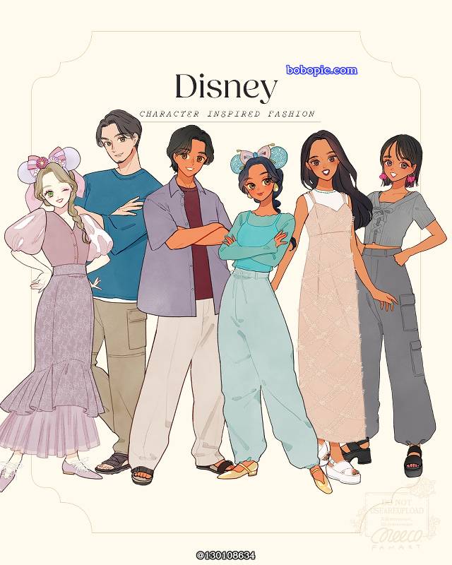 迪士尼, 二次创作, 女孩子, fashion, Disney princess