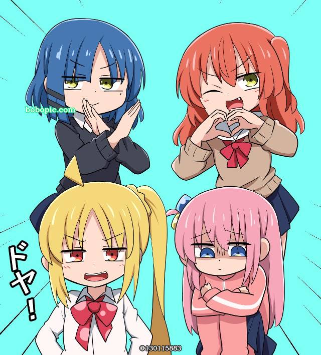 Nijika Ijichi, 山田凉（孤独摇滚！）, Ikuyo Kita, Dadadada Tenshi, parody