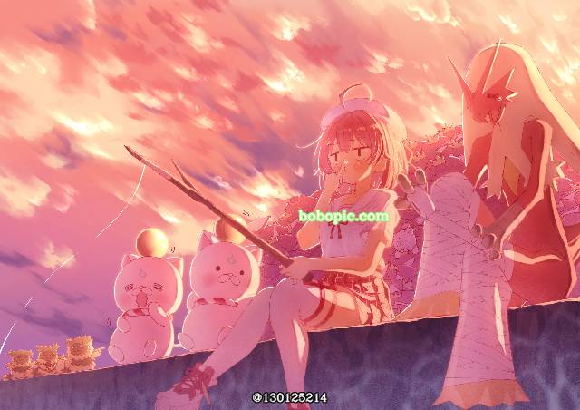 Hololive, 樱巫女, 夕阳, Virtual Youtuber 100+ bookmarks