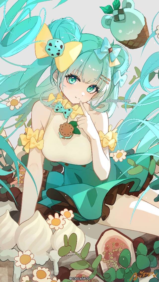初音未来, 女孩子, Hatsune Miku, young girl, 插画, 100 Day Challenge