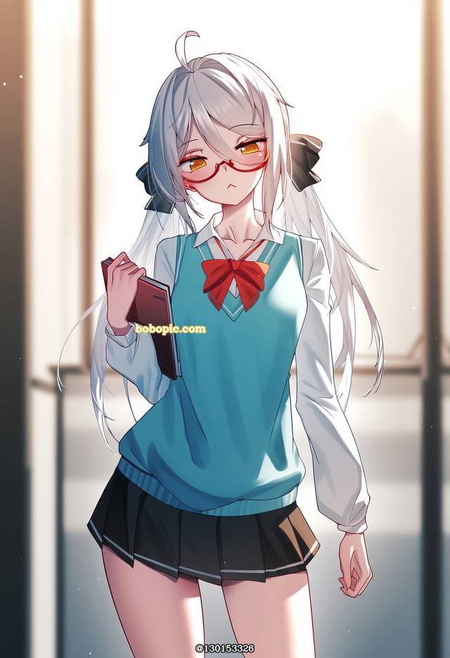 一张少女,snowbreak,安卡希雅,AI绘画,尘白禁区,校服绘画图片