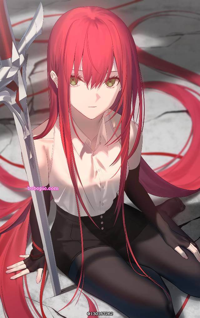 原创, long red hair, 原作