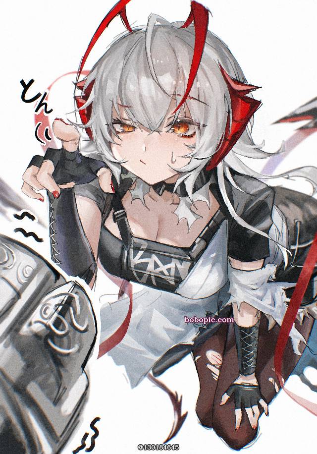 女孩子, 欧派, Arknights, 明日方舟, 维什戴尔（明日方舟）, 破损的丝袜, 黑丝袜