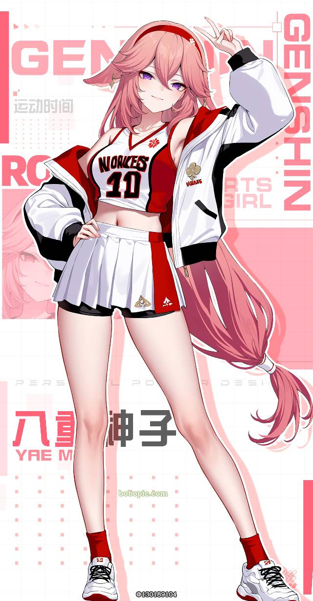 Guuji Yae, 脚指, 女孩子, Genshin Impact, Design, AI-Generated