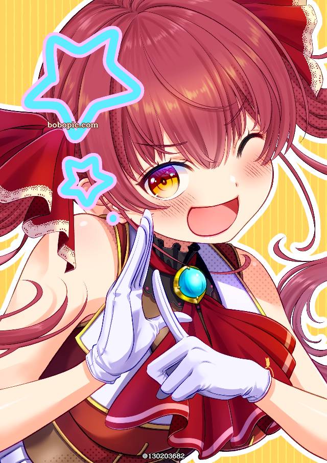 一张Vtuber,Hololive,宝钟玛琳绘画图片