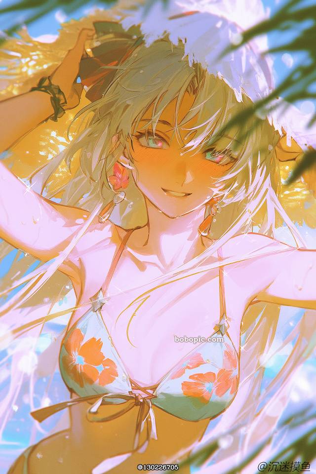 doujin, illustration, Wuthering Waves, Wuthering Waves, pixiv今日出题, 泳装