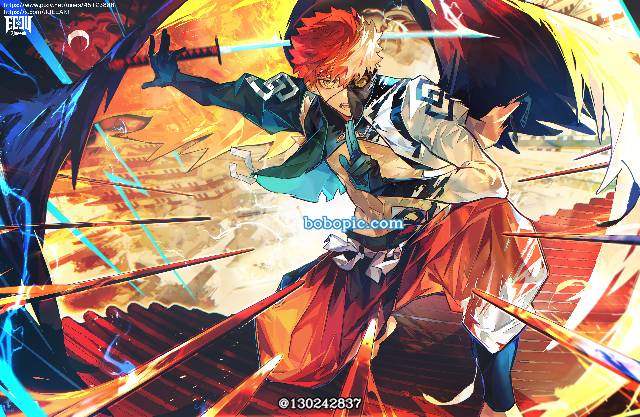 插画, 男孩子, Sengo Muramasa (Fate), red hair, Muramasa Senji