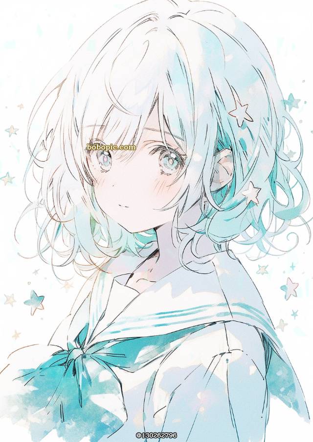 star, 原创, 插画, 女孩子