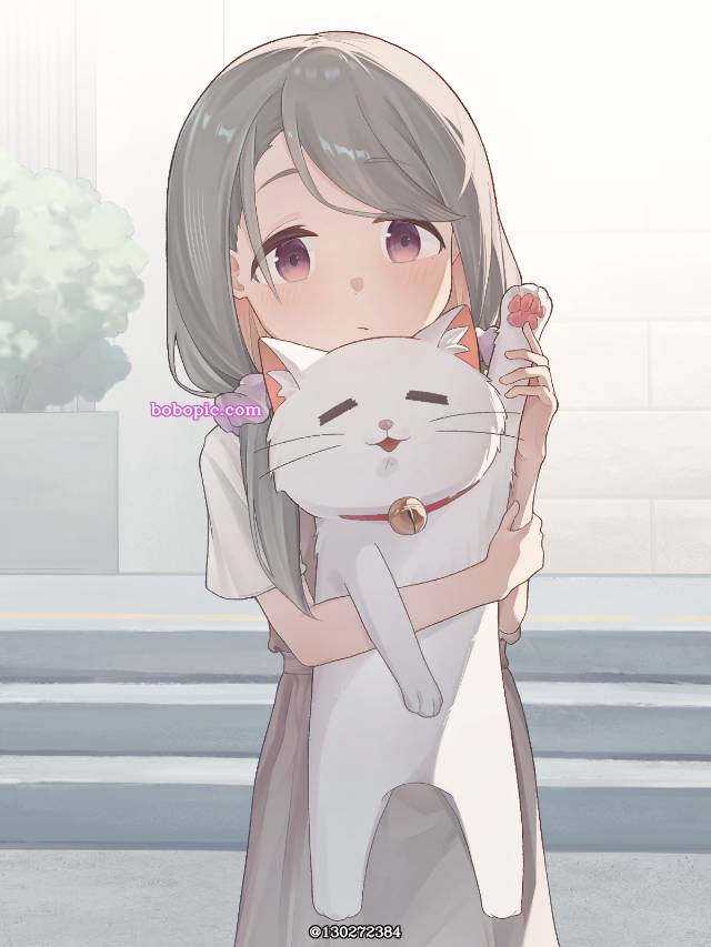 mono女孩,可爱,小女孩,敷岛樱子,猫图片