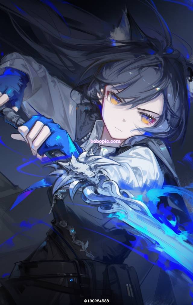 一张德克萨斯,明日方舟,缄默德克萨斯绘画图片