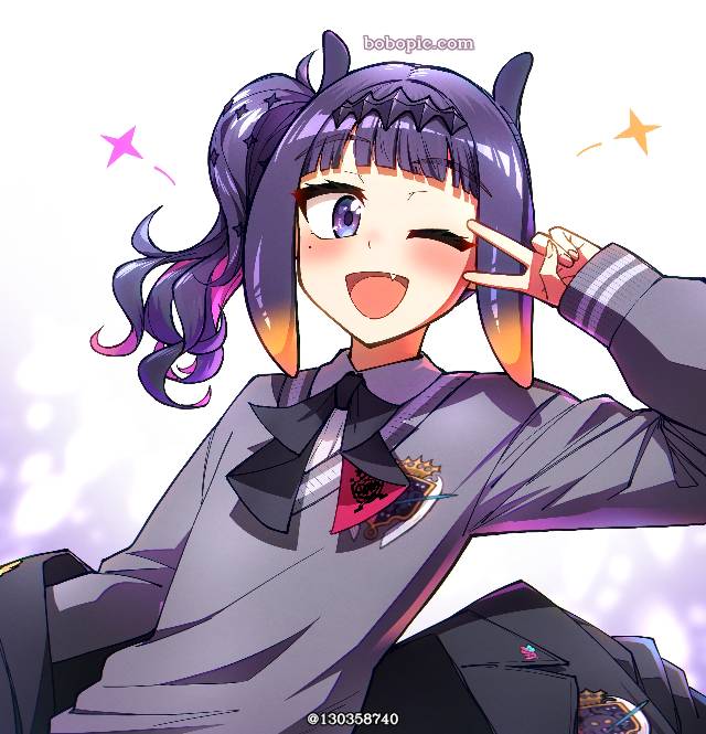 女孩子, 虚拟主播, Hololive, 一伊那尔栖, Virtual Youtuber 100+ bookmarks, wink, 虚拟YouTuber 500收藏