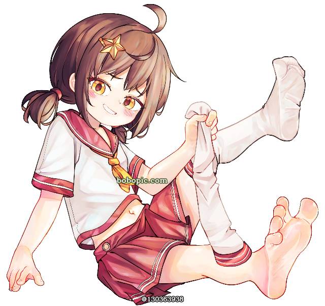 萝莉, 赤脚, 脚底, 脚指, 着袜足底, 水手服, undressing