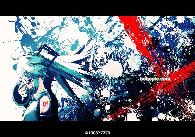 女孩子, 插画, 初音未来, young girl, vocaloid