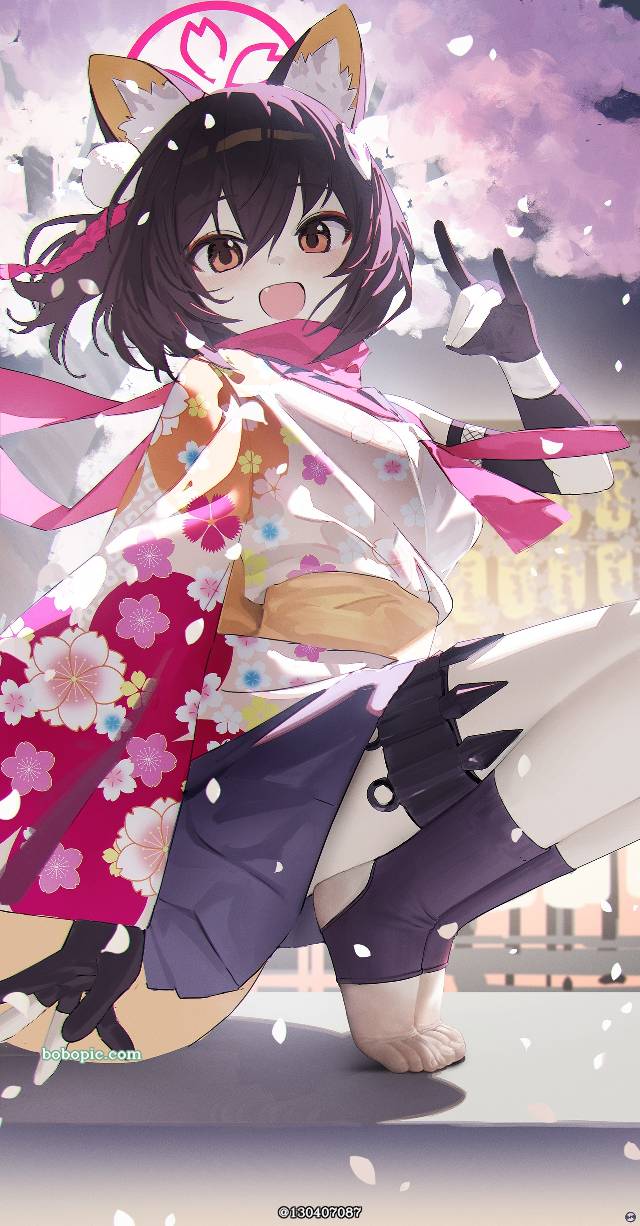 碧蓝档案, Kuda Izuna, 赤脚, 脚指, 踩脚裤, fox ears