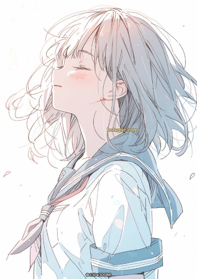 可爱, sky, 原创, 女孩子, 插画