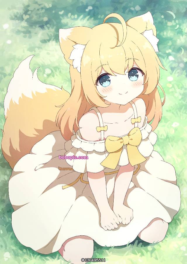 女孩子, 兽耳, off-shoulder dress